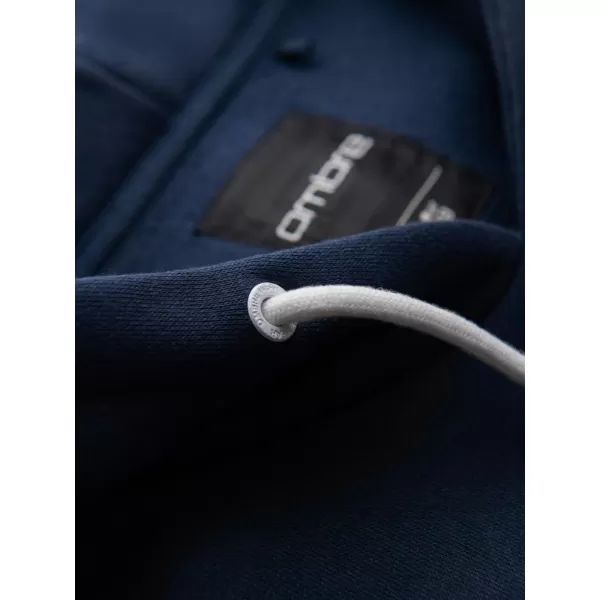  Hanorac pentru bărbați OMBRE OM-SSNZ-0250 ALBASTRU MARIN 