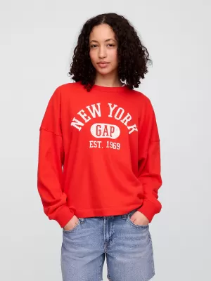 Hanorac de dama GAP LOGO SWEATSHIRT 769308-01 AFIȘ ROȘU