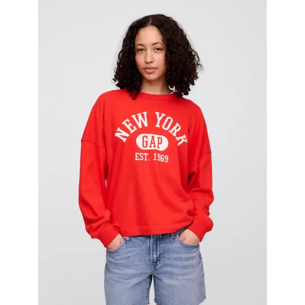  Hanorac de dama GAP LOGO SWEATSHIRT 769308-01 AFIȘ ROȘU 