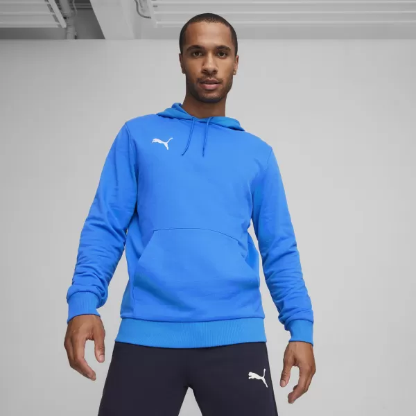  Hanorac pentru bărbați PUMA TEAMGOAL CASUALS HOODY 658618_02 IGNITE BLUE/ APRINDE ALBASTRU/ALB PUMA 