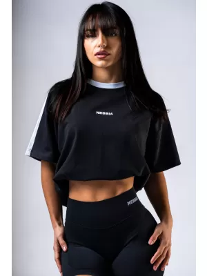 Tricou relaxat POWER 894 BLACK Nebbia