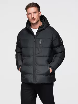 Jachetă pentru bărbați OMBRE OM-JAHP-0302 NEGRU