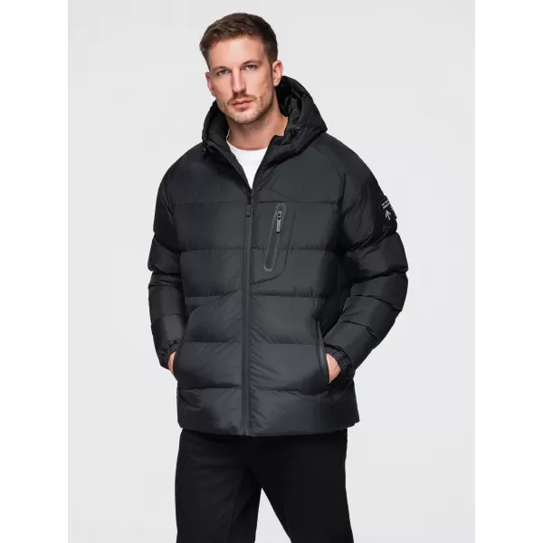  Jachetă pentru bărbați OMBRE OM-JAHP-0302 NEGRU 