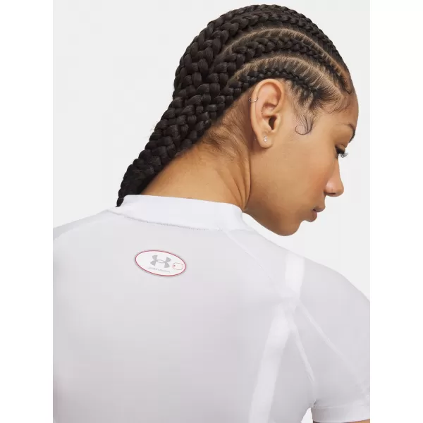  Tricou pentru femei UNDER ARMOUR HEATGEAR ELITE CROP MCK SS 6014710-100 ALB 