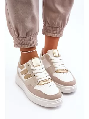 Adidași de damă BOTO REGINES 30370 ALB/AURIU
