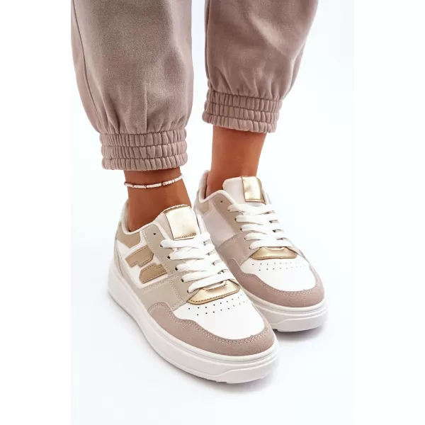  Adidași de damă BOTO REGINES 30370 ALB/AURIU 