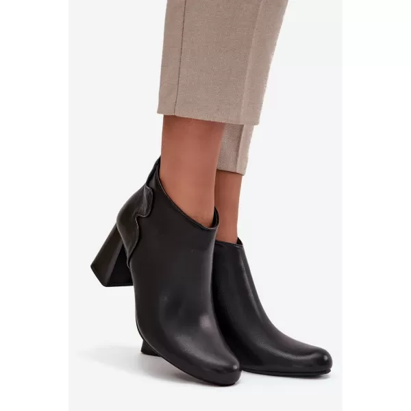  Pantofi de dama cu toc BOTO IVESSARA 39751 NEGRU 