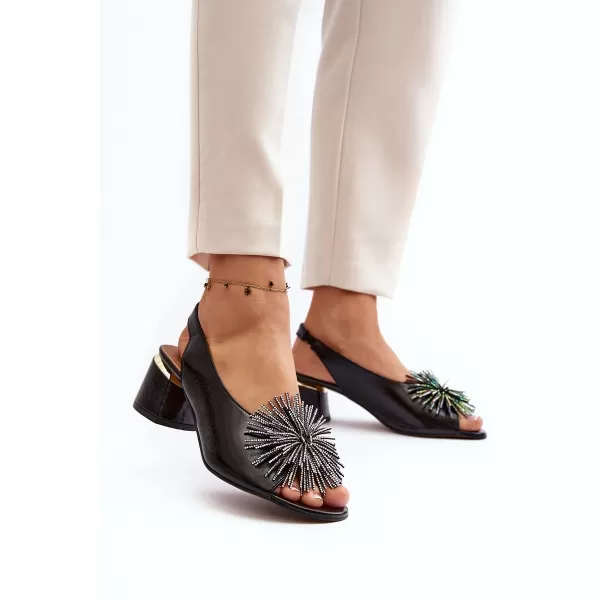  Sandale de dama LAURA MESSI 2595 NEGRU 