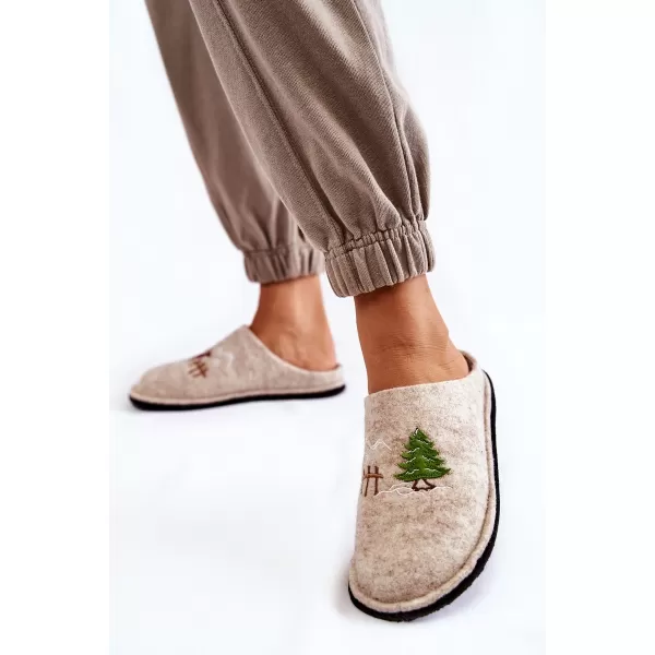  Papuci dama BIG STAR KK276016 BEJ Pantofi Big Star 
