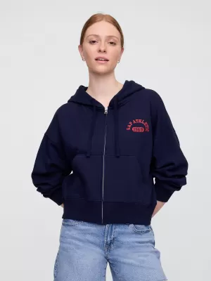 Hanorac de dama GAP LOGO HOODIE ZIP 823753-02 UNIFORMA MARINEI