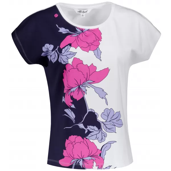  Tricou pentru femei ALTISPORT HONESTA ALB/ALBASTRU 