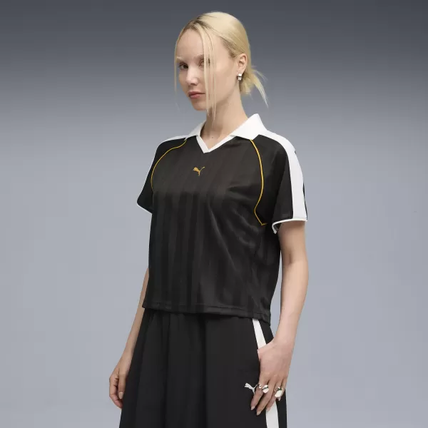  Tricou funcțional de damă PUMA T7 RELAXED FOOTBALL JERSEY 632157-01 PUMA NEGRU 