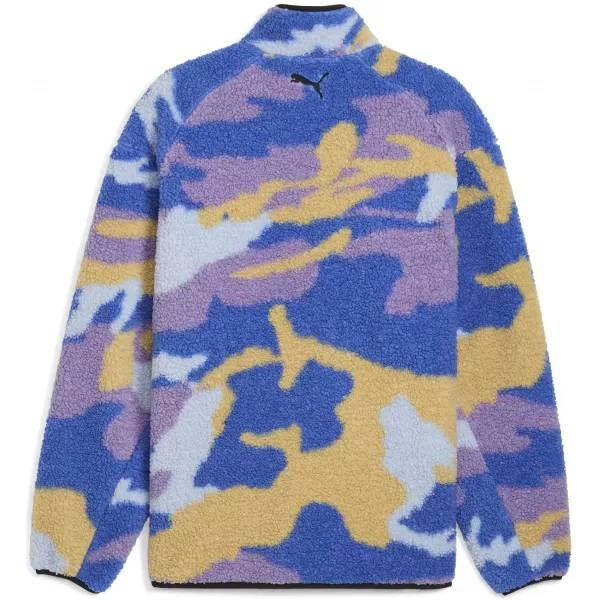  Jachetă pentru bărbați PUMA DYLAN POLAR FLEECE JACKET 632826-01 PÂNZĂ/AOP 