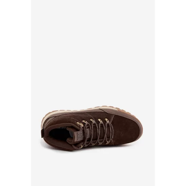  Pantofi bărbați BIG STAR SS174263 MARO/BEJ Pantofi Big Star 