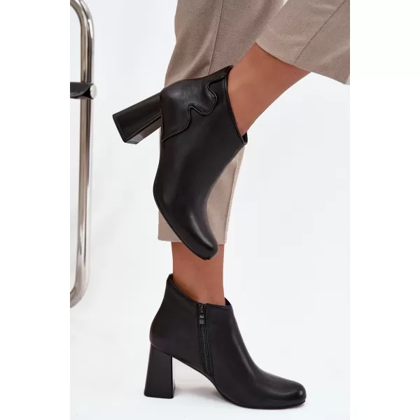  Pantofi de dama cu toc BOTO IVESSARA 39751 NEGRU 