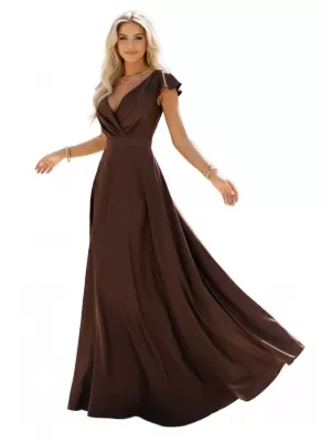 Rochie NUMOCO 411-15 CIOCOLATĂ