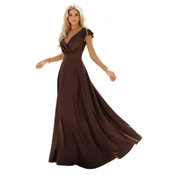  Rochie NUMOCO 411-15 CIOCOLATĂ 