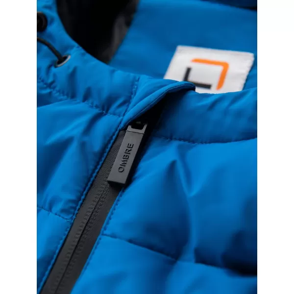  Jachetă pentru bărbați OMBRE OM-JAHP-0302 ALBASTRU 