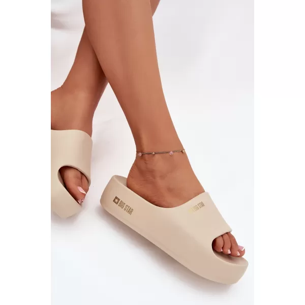  Papuci de dama BIG STAR SS274722 BEI Pantofi Big Star 