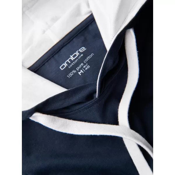  Tricou pentru bărbați OMBRE OM-TSCT-0256 ALBASTRU MARIN 