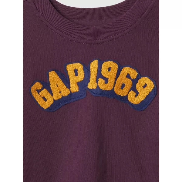  Hanorac pentru copii GAP LOGO 1969 CREW SWEATSHIRT 515121-00 RAZĂ VIOLETĂ 