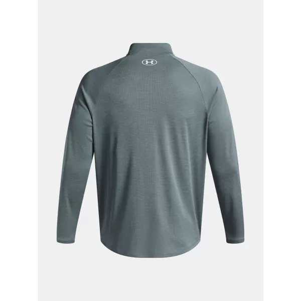  Tricou pentru bărbați UNDER ARMOUR UA TECH TEXTURED 1/2 ZIP 1382797-587 ALBASTRU 