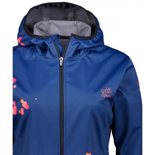  Jachetă softshell premium pentru femei ALTISPORT VOJ/ALW077JACK01 BLEUMARIN/PORTOCALIU 