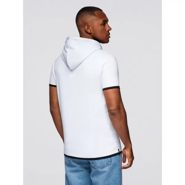  Tricou pentru bărbați OMBRE OM-TSCT-0256 ALB 