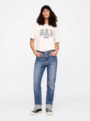 Tricou pentru femei GAP LOGO EASY BOYFRIEND TEE 407990-04 NOU ALB