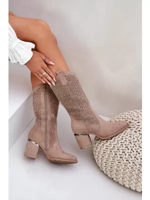 Cizme de dama S.BARSKI HY51-238 BEJ