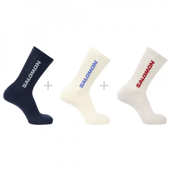  Șosete SALOMON EVERYDAY CREW 3-PACK LC2911100 VRAJIT/GHEATA DE VANILIE/ROCA LUNARA 