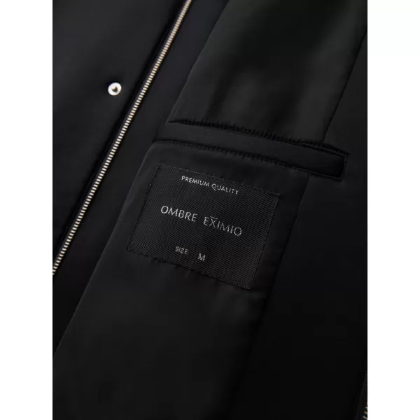  Palton pentru bărbați OMBRE OM-COLC-0144 NEGRU 