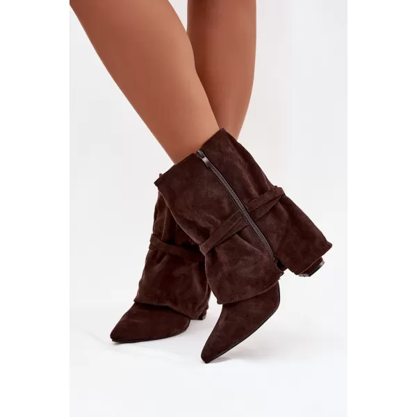  Pantofi de dama cu toc BOTO EVELISSE 40511 MARO 