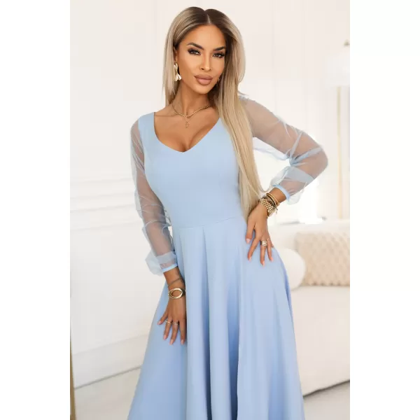 Rochie NUMOCO 640-5 ALBASTRU DESCHIS 