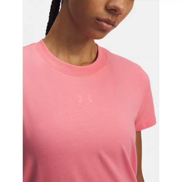  Tricou pentru femei UNDER ARMOUR UA RIVAL CORE SS 1383648-601 ROZ 