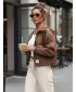 Geaca de dama DSTREET TY4234 CARAMEL