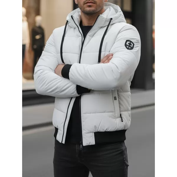  Jachetă pentru bărbați DSTREET TX5096 ALB 