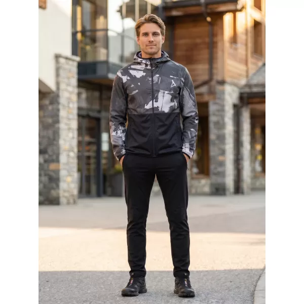  Jachetă softshell premium pentru bărbați ALTISPORT VOJ/ALM125JACK01 MASCA/NEGRU 