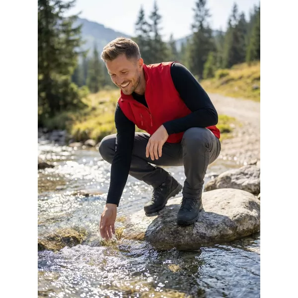  Vestă softshell pentru bărbați ALTISPORT NoPrint NP/ALM865 ROŞU 