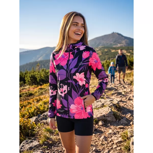 Jachetă softshell premium pentru femei ALTISPORT VOJ/ALW115JACK01 VIOLET/NEGRU 