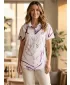 Cămașă premium pentru femei ALTISPORT VOJ/ALW049KOS01 ALB/VIOLET