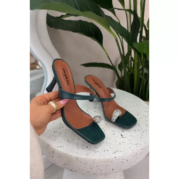  Pompe de damă cu toc BOTO LORISSA 41453 VERDE 