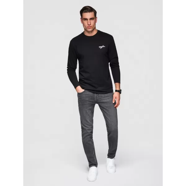  Tricou pentru bărbați OMBRE OM-LSPT-0136 NEGRU 