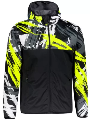 Jachetă softshell premium pentru bărbați ALTISPORT VOJ/ALM039JACK01 NEGRU SI GALBEN