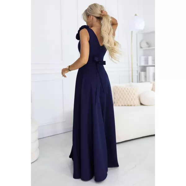  Rochie NUMOCO 643-4 ALBASTRU MARIN 