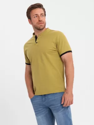 Tricou pentru bărbați OMBRE OM-TSCT-0156 MĂSLINE