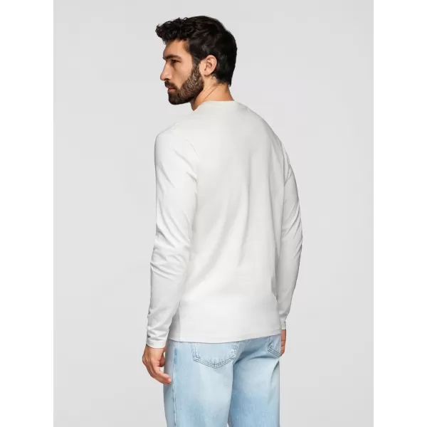  Tricou pentru bărbați OMBRE OM-LSPT-0136 ALB 