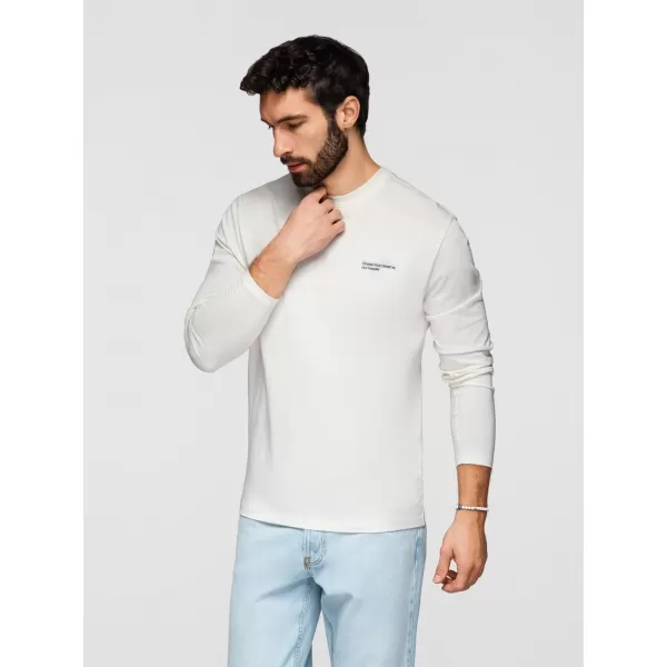  Tricou pentru bărbați OMBRE OM-LSPT-0136 ALB 