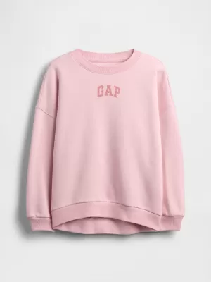 Hanorac pentru copii GAP CREW SWEATSHIRT 847142-01 ROZ PUR