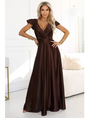 Rochie NUMOCO 411-15 CIOCOLATĂ